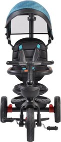 Tricicleta pliabila cu copertina NOVOKIDS™ Classico Trike , Pedale si maner pentru parinti, Scaun reversibil cu rotire 360 grade , Functie Free