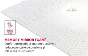 Saltea Anatomica Ortopedica Carolina, 160x190 cm, H 33 cm, Arcuri Pocket, spuma Memory, 7 Zone de Confort