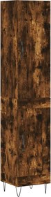 vidaXL Dulap înalt, stejar fumuriu, 34,5x34x180 cm, lemn prelucrat