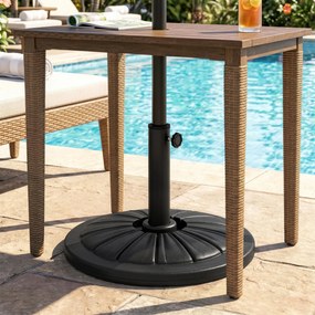 Outsunny Suport 13kg din Ciment pentru Umbrelă Soare, Bază Rotundă Rezistentă 48mm, Negru | Aosom Romania