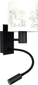 Brilagi - LED Flex. lampă BOBO 1xE27/25W/230V + LED/3W negru/alb/unicorni