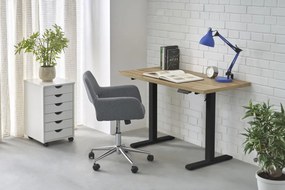 Masa de birou cu functie de reglare a inaltimii B54 stejar artizan/negru L120 cm