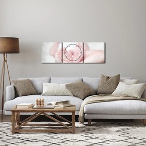 Tablou cu piciorușele de copilaș (cu ceas) (90x30 cm)