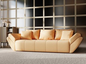 Canapea extensibilă dumonde cu ladă de depozitare si sezut confortabil din spuma high-density, Berlin Enjoy Mango 250x100 cm