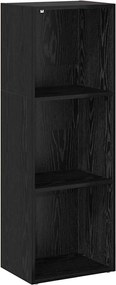 vidaXL Raft pentru cărți Stejar Negru 40 x 30 x 114 cm Lemn compozit