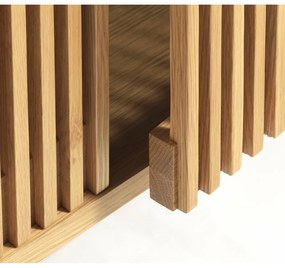 Comodă TV în culoare naturală cu aspect de lemn de stejar 143x55 cm Tiber – Unique Furniture