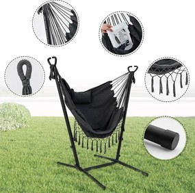 Scaun suspendat cu înălțime reglabilă și suport pentru telefon