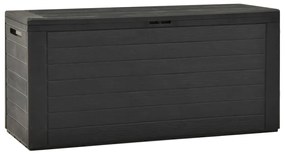vidaXL Ladă de depozitare pentru grădină, antracit, 116 x 44 x 55 cm