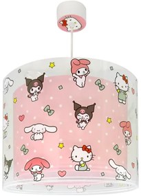 Dalber 41252 - Lustră pentru copii HELLO KITTY&FRIENDS 1xE27/15W/230V roz