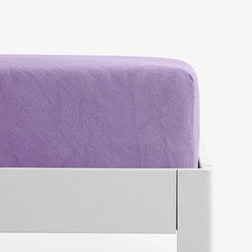 Goldea cearceafuri de pat din terry cu elastic - violet 160 x 200 cm