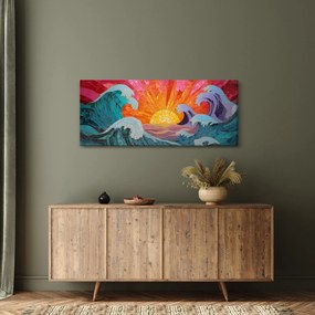 Tablou - Mozaic de valuri (120x50 cm)