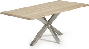 Masa Dining ARYA 220x100cm otel mat/ stejar albit C798M33 JG