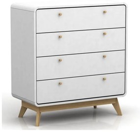 Comodă albă înaltă 80x88 cm Caitlin – Støraa