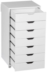 Vinsetto Caisson de bureau cu roți mobilier depozitare birou cu 7 sertare organizator pentru documente, format A4 sau scrisori | Aosom Romania