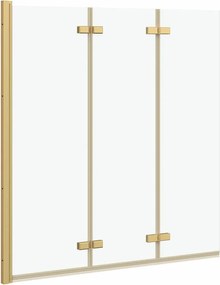 vidaXL Încărcare duș Manual Auriu 130 x 138 cm Sticlă ESG și aluminiu