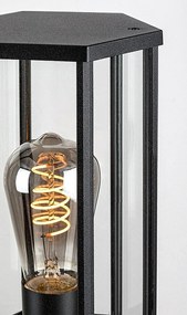 Stalp mic pentru iluminat exterior design modern IP44 DUBROVNIK negru mat