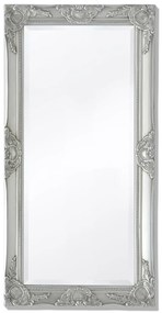 Oglinda verticala in stil baroc, 100 x 50 cm, argintiu 1, Argintiu, 100 x 50 cm