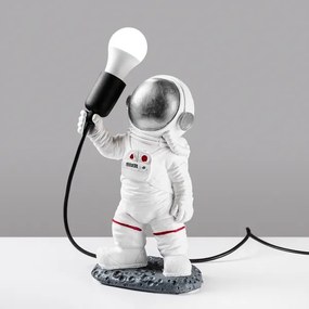 Lampă de noptieră pentru copii ASTRONAUT 1xE27/40W/230V argintie/albă