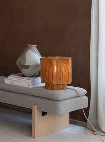 Veioza/Lampa Eco din Rafie, Panama octogon S, maro