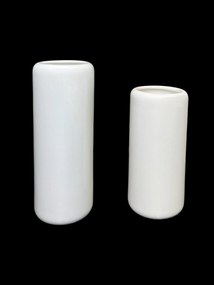 Set 2 Vaze Mari Flori Nobel Alb Casablanca (1 Vaza 28cm + 1 Vaza 23cm)