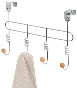 Cuier de ușă argintiu din metal 33 cm Spirale – Compactor