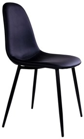 Set 2 scaune cu picioare negre House Nordic Stockholm, negru