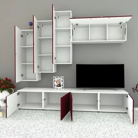 Living Armonia V3 MDF Rosu - cu sistem &quot;PUSH TO OPEN&quot;