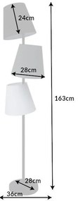 Lampadar cu 3 surse de lumina Levels 163cm