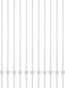 vidaXL Stâlp de gard. 11 pcs Argintiu 140 cm Oțel