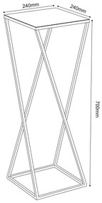 Suport de flori 70x24 cm auriu