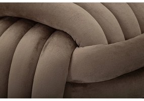 Taburet gri/maro cu tapițerie din catifea Softy – Mauro Ferretti