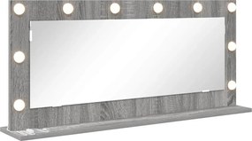 vidaXL Oglindă de toaletă Dreptunghiular Gri Sonoma 100 x 45 x 18 cm