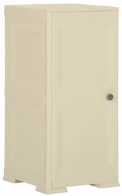 vidaXL Dulap din plastic, 40x43x85,5 cm, alb angora, design de lemn