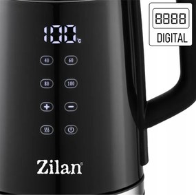 Fierbator electric Zilan ZLN7859 Negru, ecran digital, putere 2200W, panou de comanda tactil
