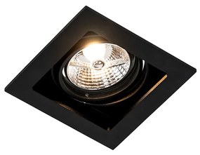 Spot integrat pătrat negru reglabil - Artemis 70