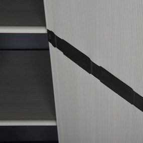 Dulap de depozitare gradina cu 3 rafturi gri negru 68x40x168 cm