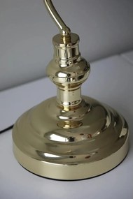 Veioză alămie cu abajur din sticlă (înălțime 42 cm) Bankers – Markslöjd