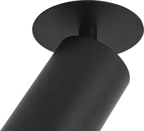 Set de 6 spoturi încastrate moderne negre GU10 50mm IP44 - Chels