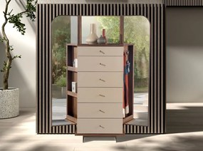 Comoda cu oglinda, sertar cu spatiu pentru ceasuri si bijuterii Chiffonier