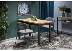 Masă de dining KINDOR, stejar Wotan/negru