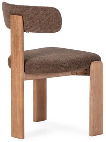 Scaune de dining maro 2 buc. tapițate Nadia – MOME