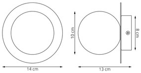 Aplica de perete AMERICANA 1xG9/8W/230V bej