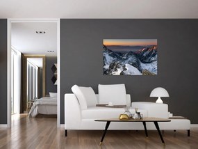 Tablou - Răsărit de soare în munți (90x60 cm)