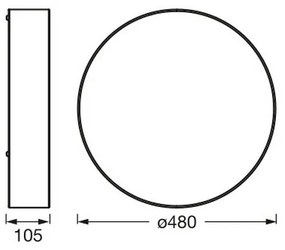 Osram - Plafonieră ORBIS PARIS, 3xE27/25W/230V, Ø 48 cm, crem