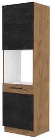 Dulap de bucătărie pentru alimente pentru cuptor Virion 60 DP 210 2F (Stejar lancelot + lemn închis). 1046327