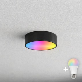 BRILAGI CLARE Plafonieră LED RGBW reglabilă pentru baie 1xE27/12W/230V IP54 neagră