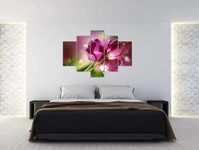Tablou cu lalele roz (150x105 cm)