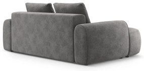 Canapea gri cu tapițerie din catifea 200 cm Linz – Cosmopolitan Design