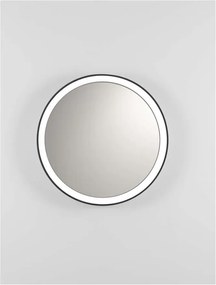 Oglinda cu iluminat LED design circular ONAR negru