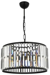 Lustru pe lanț PUNE 3xE27/40W/230V negru